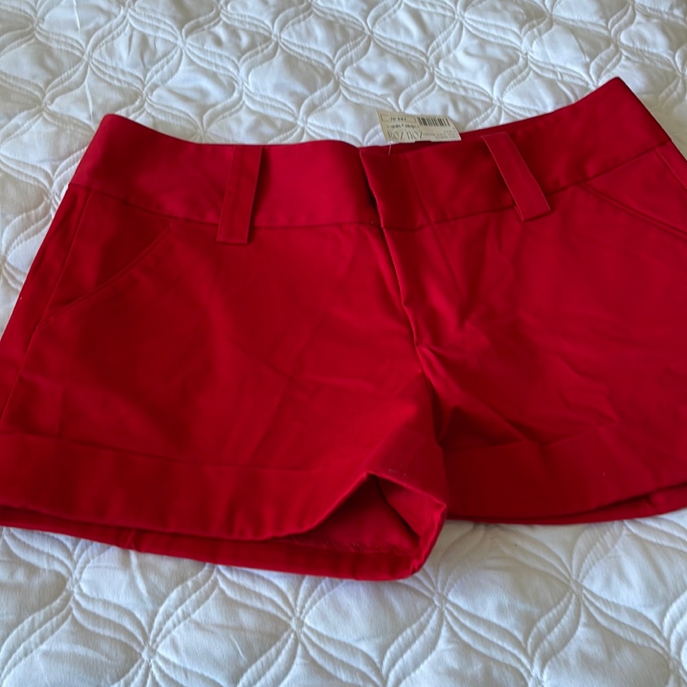 Alice and Olivia Red Shorts